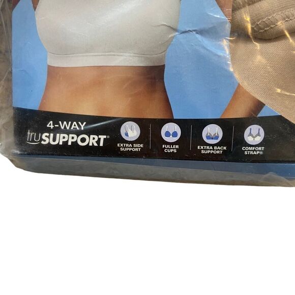 New with Open Package Playtex 18 Hour Active Comfort Bra Nude Size 36D - Picture 6 of 9